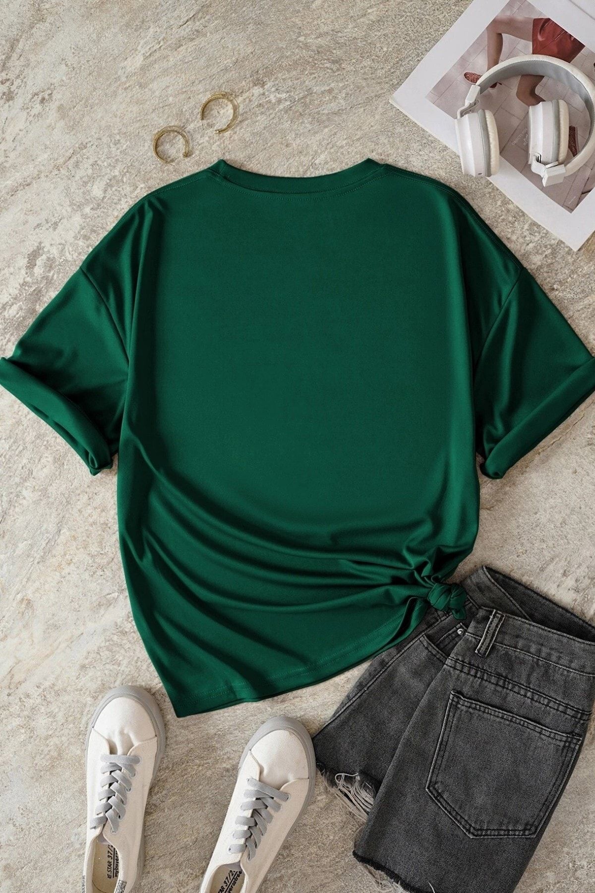 Dark green store t shirt women's