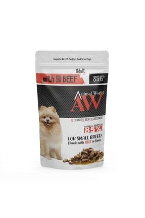Animal World Biftekli Küçük Irk Köpek Pouch Mama 85 Gr Image 0