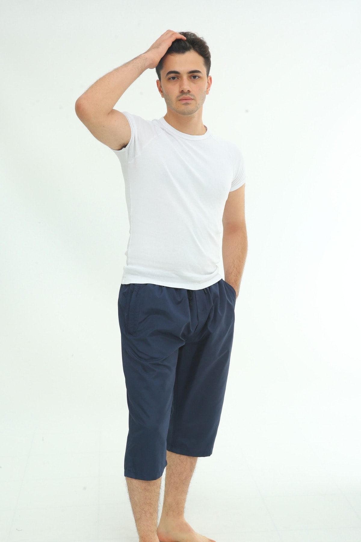 Long swim trunks cheap below the knee
