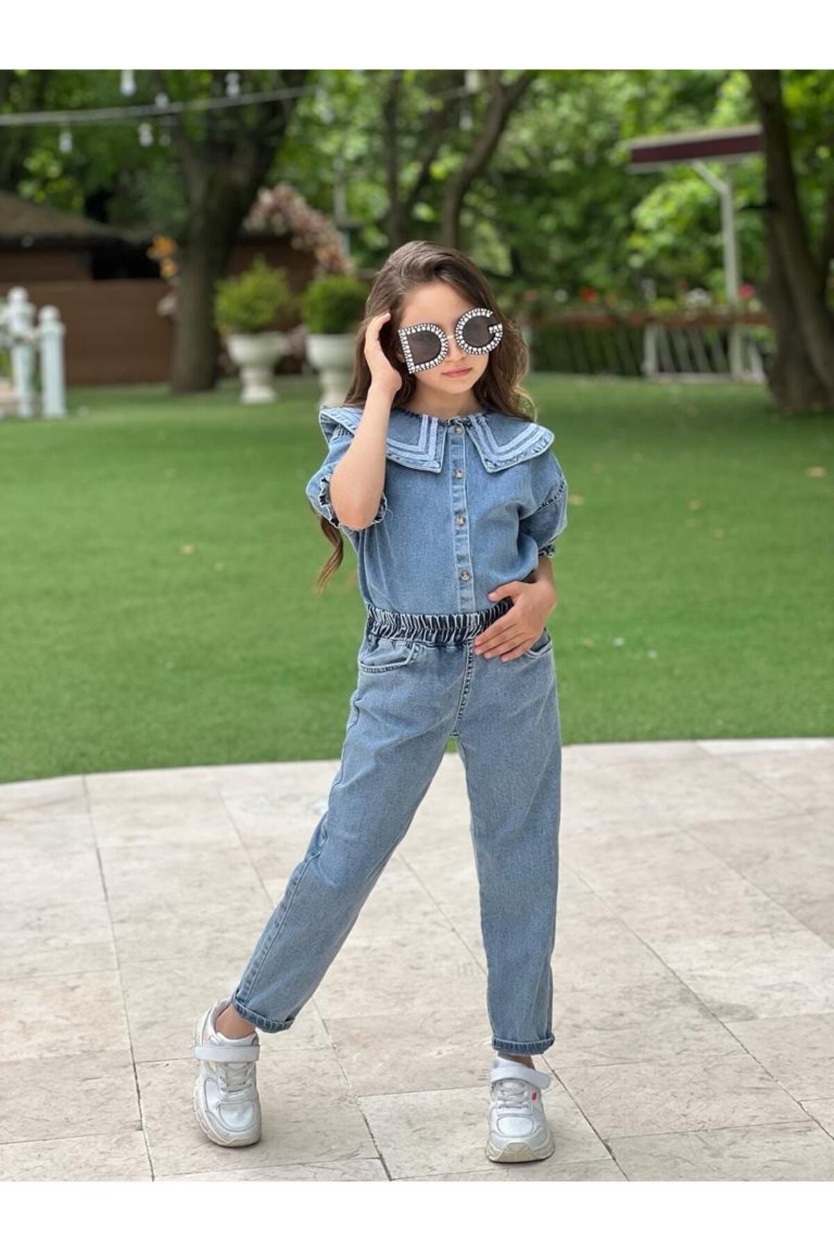 Denim suit clearance for girls