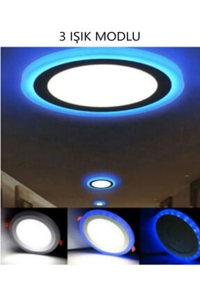 Modern Plofenyer Tavana Sıfır Led Spot Armatür Avize 3 Işık Modlu Gece Lambalı Beyaz Mavi Işık 20w Image 0