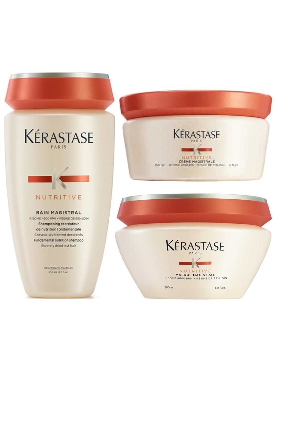Kerastase Nutritive Aşırı Kuru Saç Şampuan 250 ml + Maske 200 ml+Durulanmayan Krem 150 ml 3474636381015