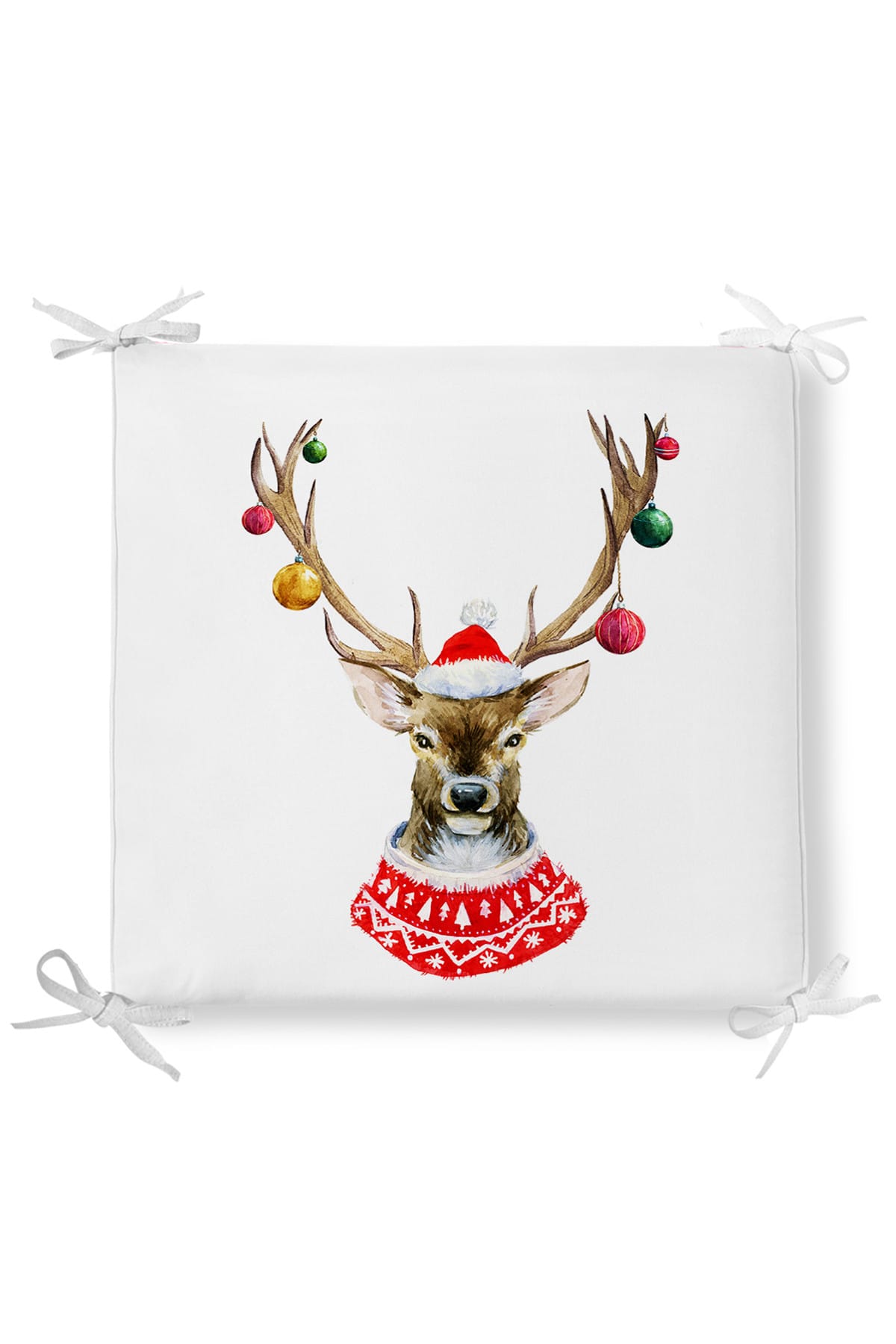 Realhomes Merry Christmass Dekorati Kare Sandalye Minderi 40x40cm ermuarl