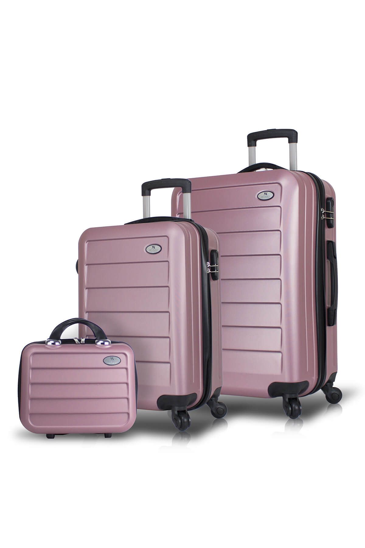 My Valice Rose Gold Unisex 3'lü Set Kabin - Orta - Makyaj MV8565
