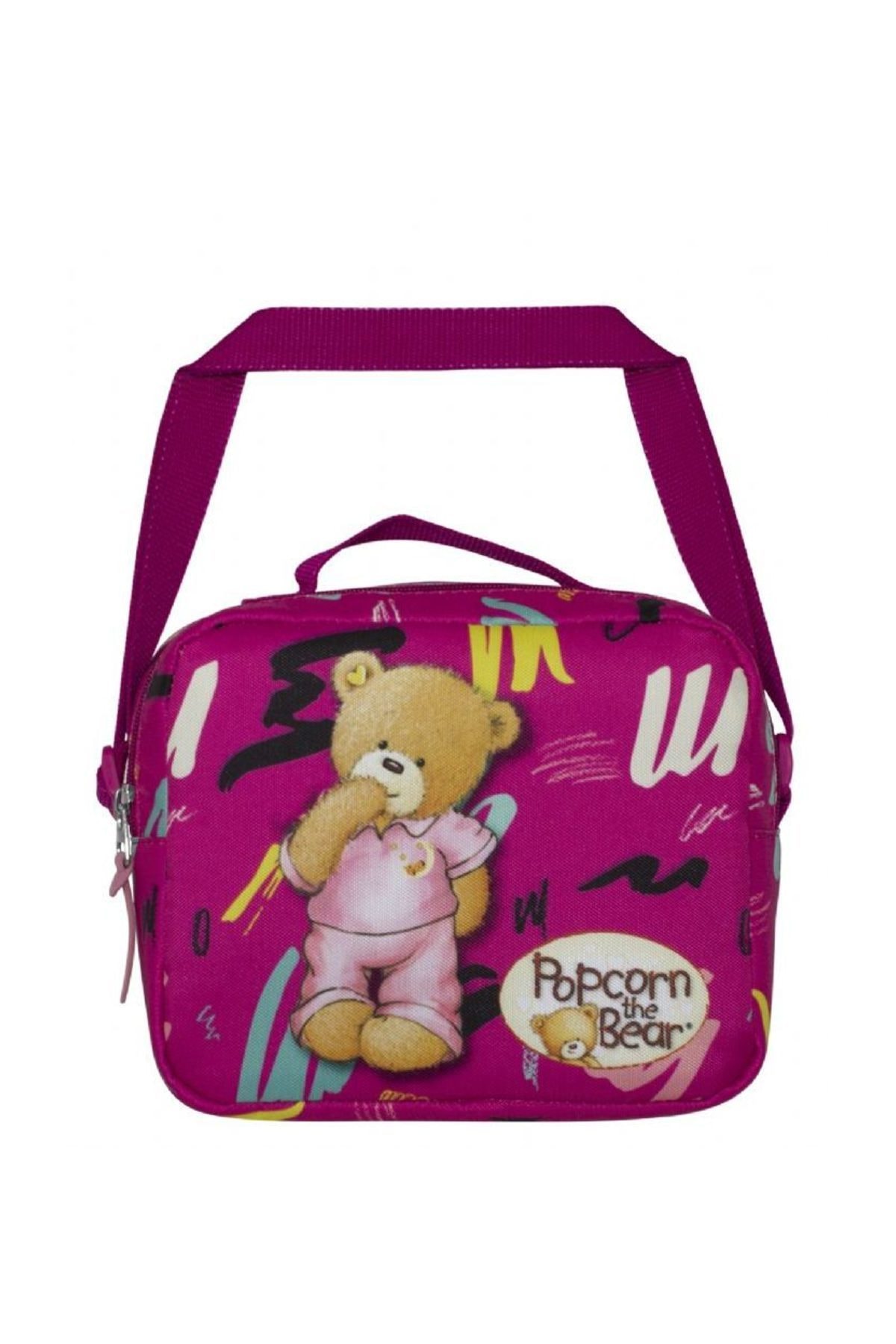 ÜMİT ÇANTA Popcorn The Bear Mor Kız Çocuk Beslenme Çantası 2167