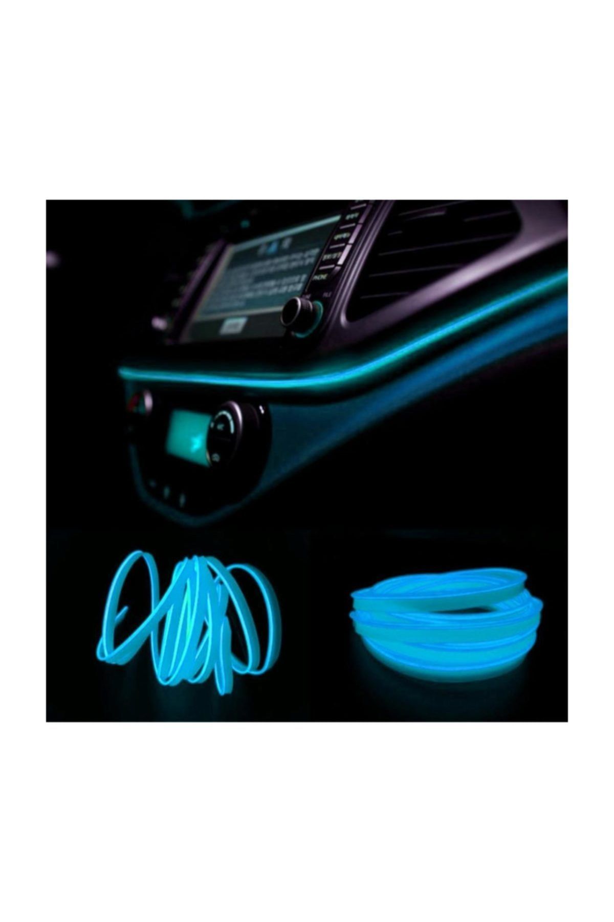 mfk arac ici torpido ledi ip led neon led serit led buz mavi fiyati yorumlari trendyol