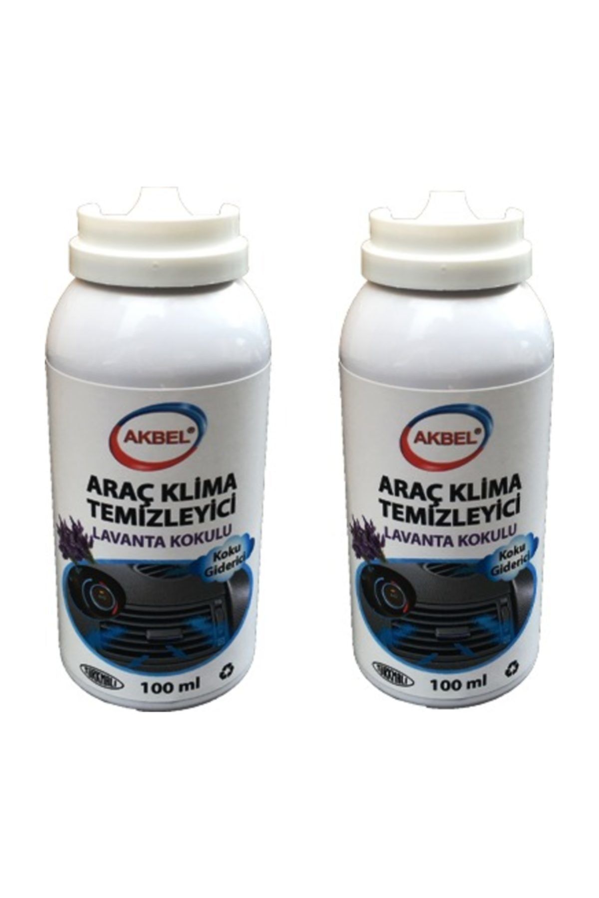 akbel Araç Klima Temizleyici 100 ml x 2 Adet Lavanta