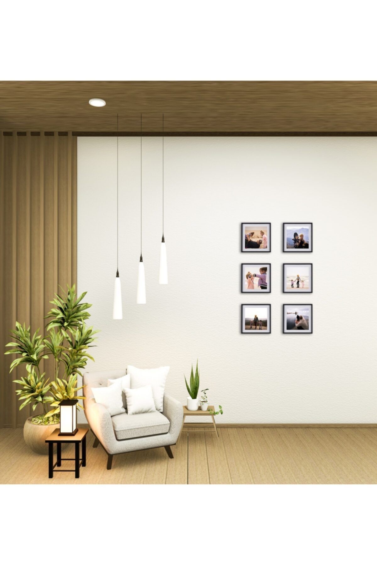 pratixdesign Sök Tak Yapışkanlı Kare Çerçeve Siyah (3adet)