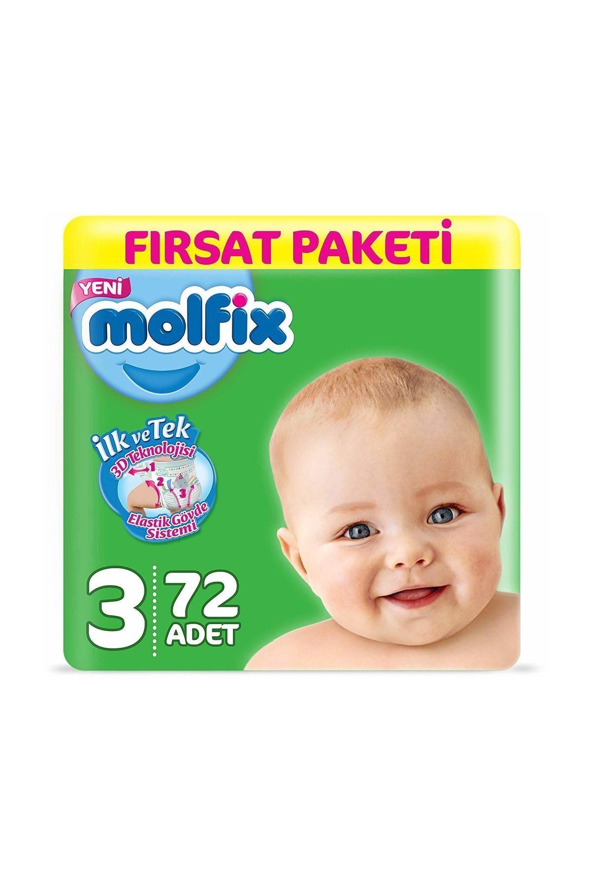 molfix bebek bezi firsat paketi 3 beden 72 adet fiyati yorumlari trendyol