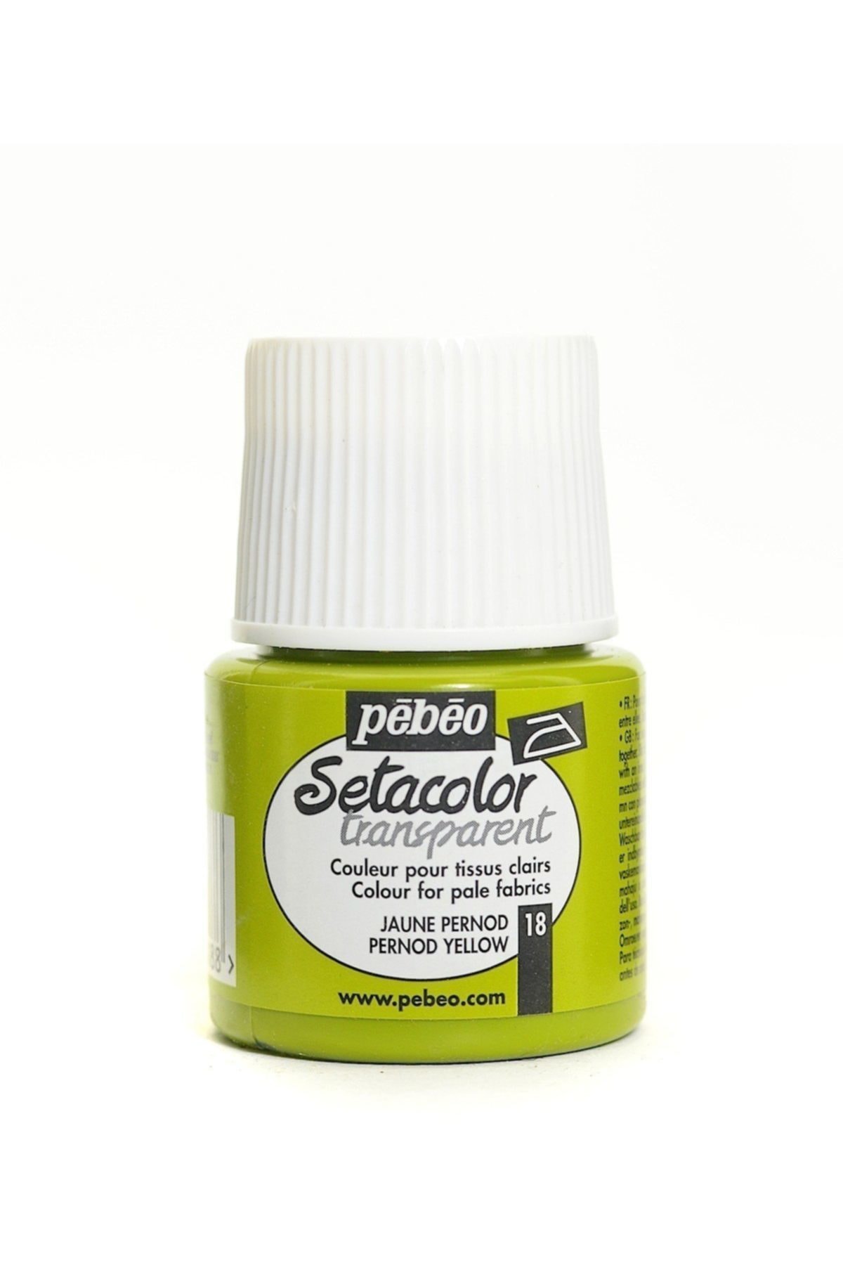 Pebeo Setacolor Light Fabric Transparan Kumaş Boyası 45ml 18 Pernod Yellow
