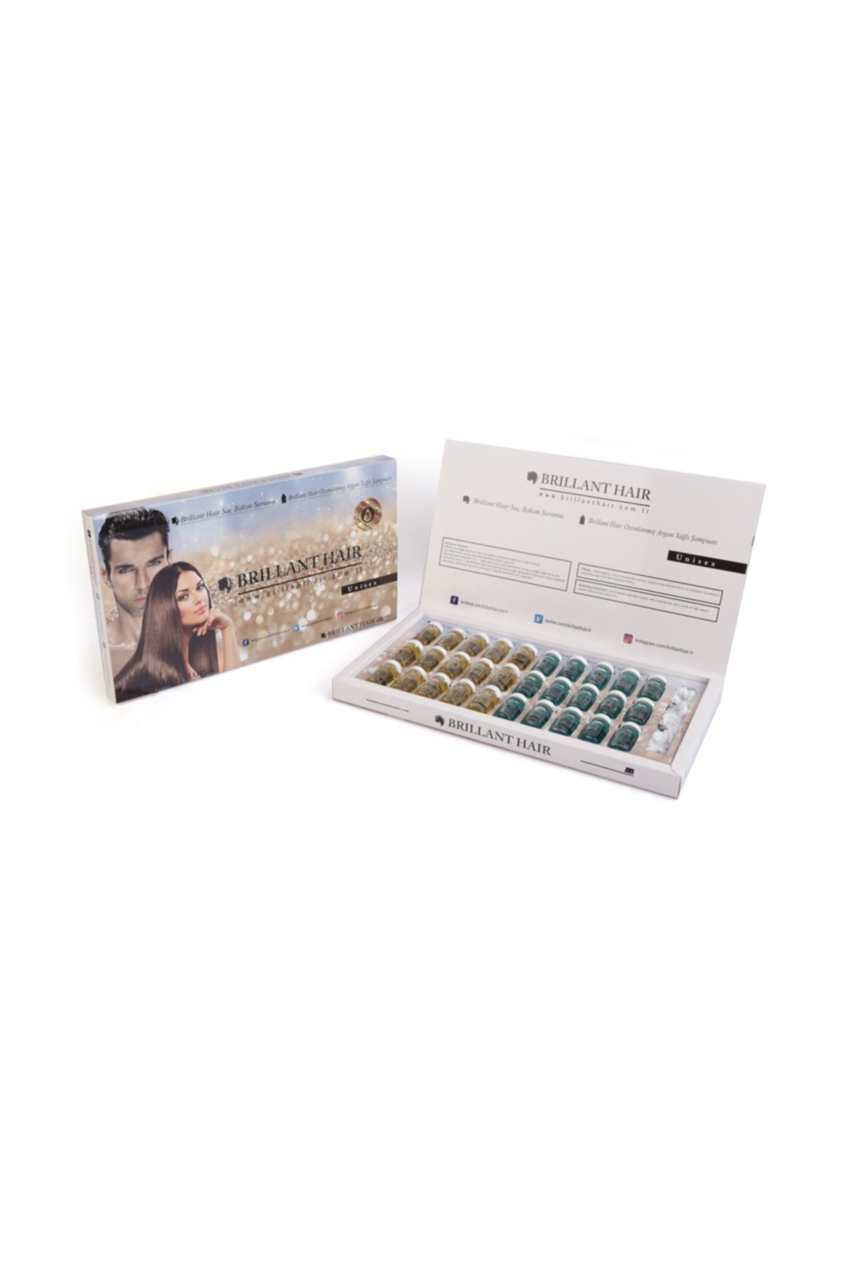 Brillant Hair Keratinli Saç Uzatma Serumu 1 Aylık Set + Dermaroller 1
