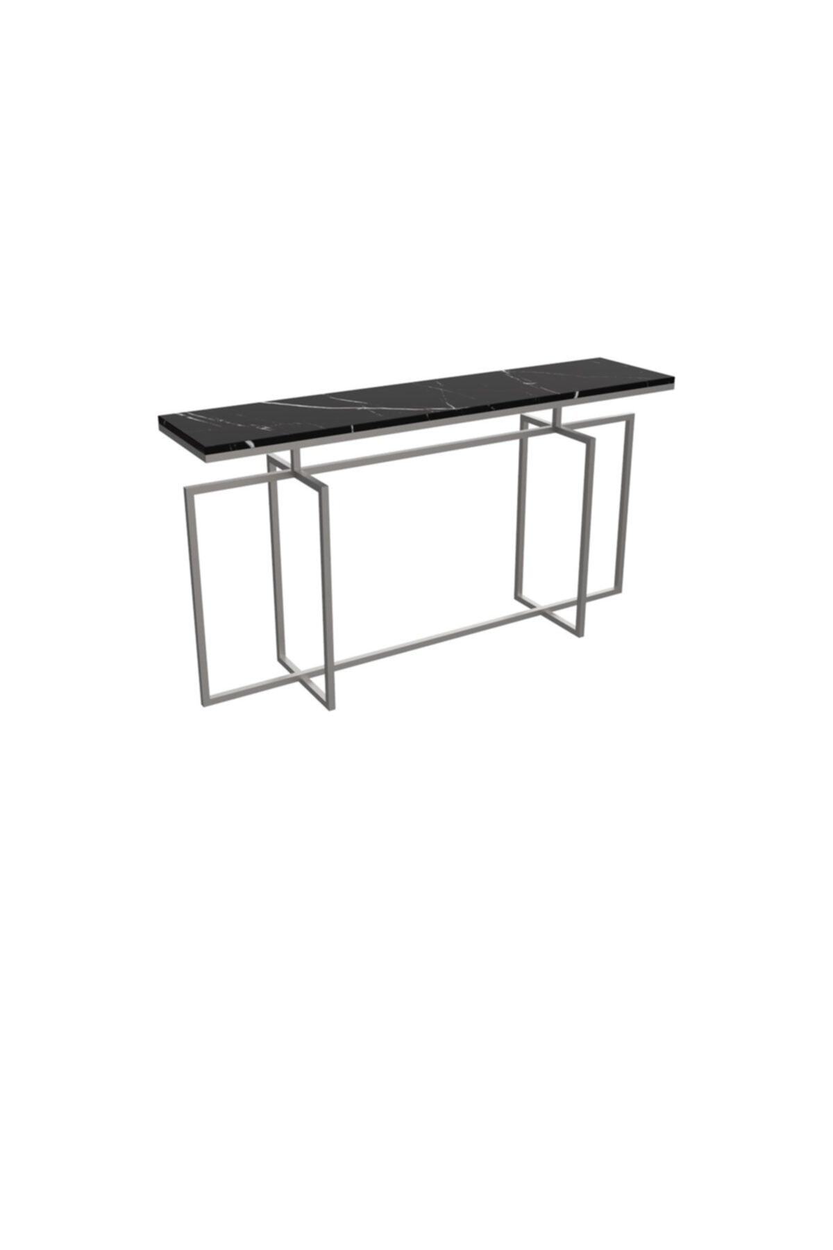 MAKSA Anji 150cm Alexandrette Black Satine Paslanmaz Konsol