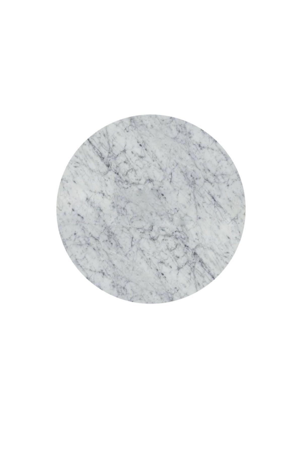 MAKSA Sorella Carrara White Satine Paslanmaz Yan Sehpa