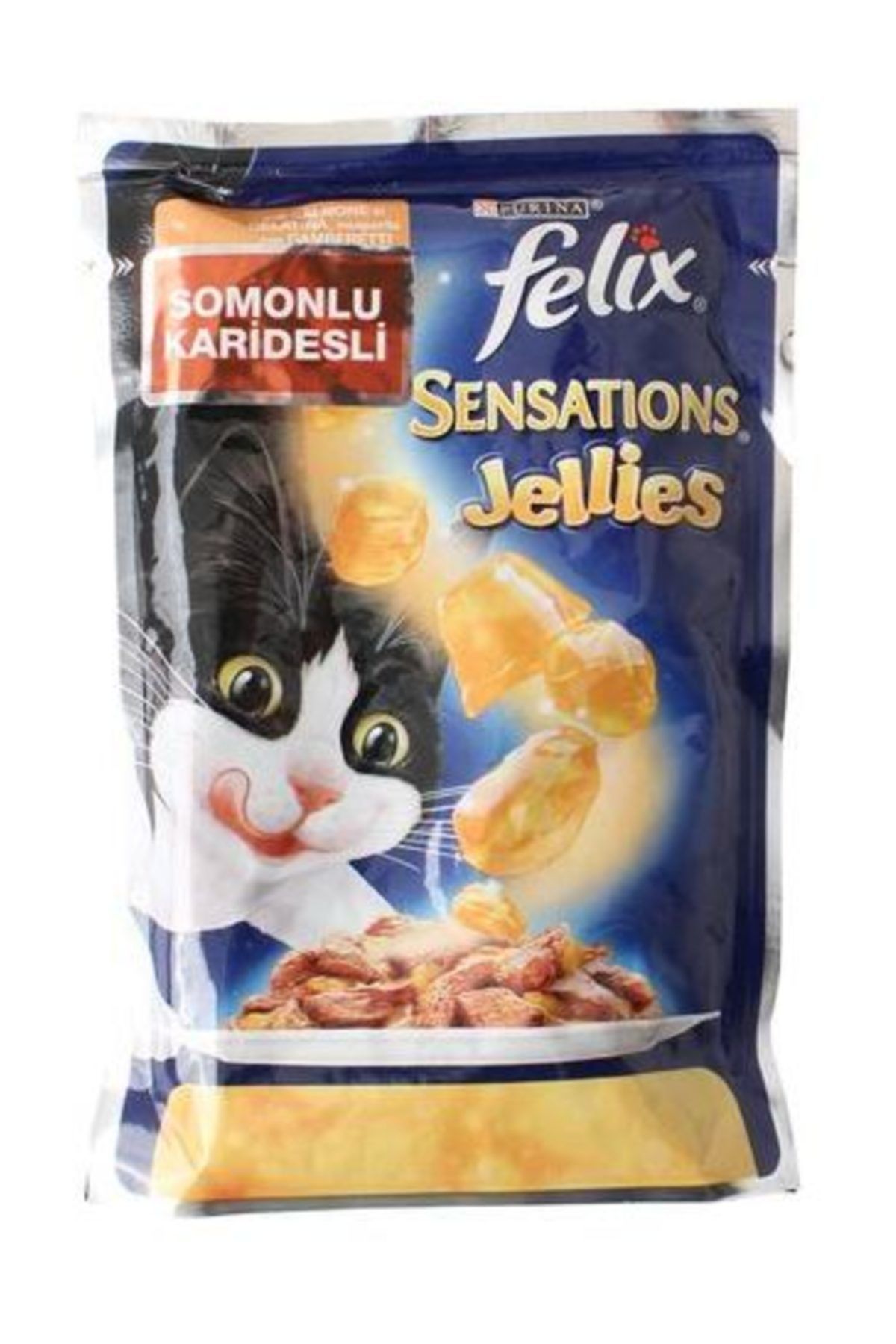 purina felix pouch 12 adet x 100 gr sensations somon ve karidesli kedi yas mama fiyati yorumlari trendyol