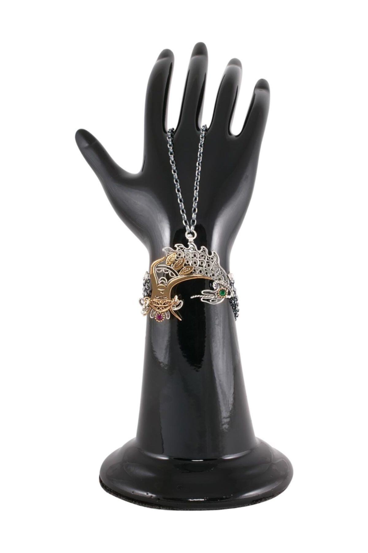 Akyüz Gümüş Orta Boy Şahmeran Motifli Telkari Gümüş Şahmeran