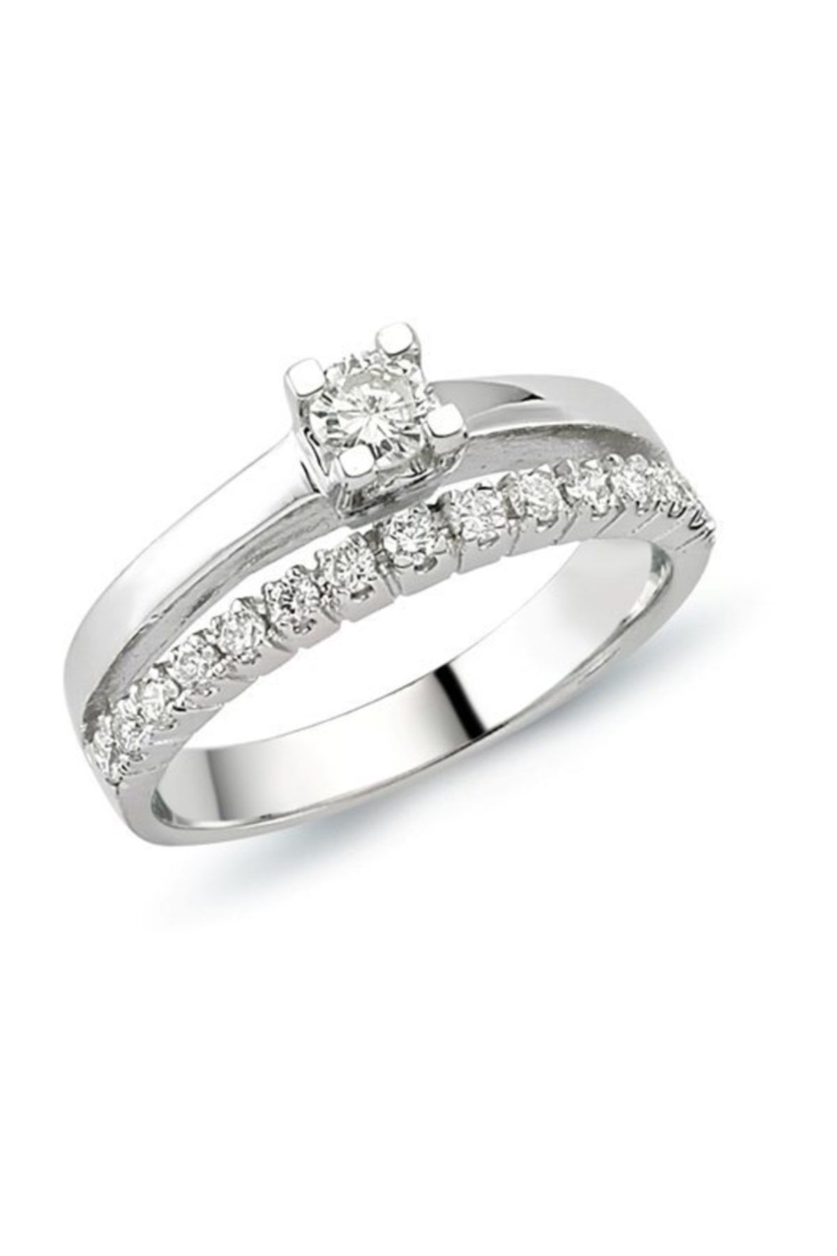 BİLEZİKHANE Tektaş Pırlanta Yüzük 0.48 Ct G-sı 5.40 Gram 18 Ayar Altın