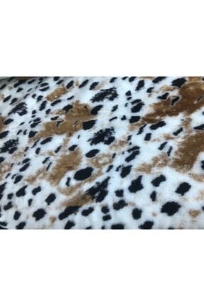 Desenli Peluş Kumaş (100CM X 170CM) (BEYAZ-SİYAH-KAHVE) Image 0
