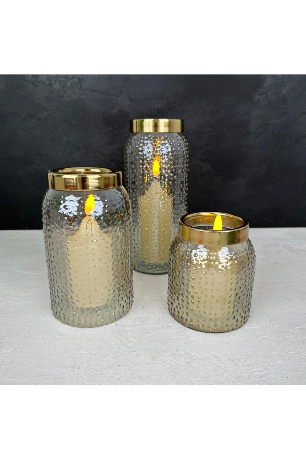 Gold glass candle holders store