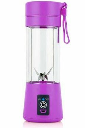 Mor Pembe Şarjlı Mobil Blender Smoothie Mikshake Margarita Bebek Mama Ve Içecek Karıştırıcı Image 0