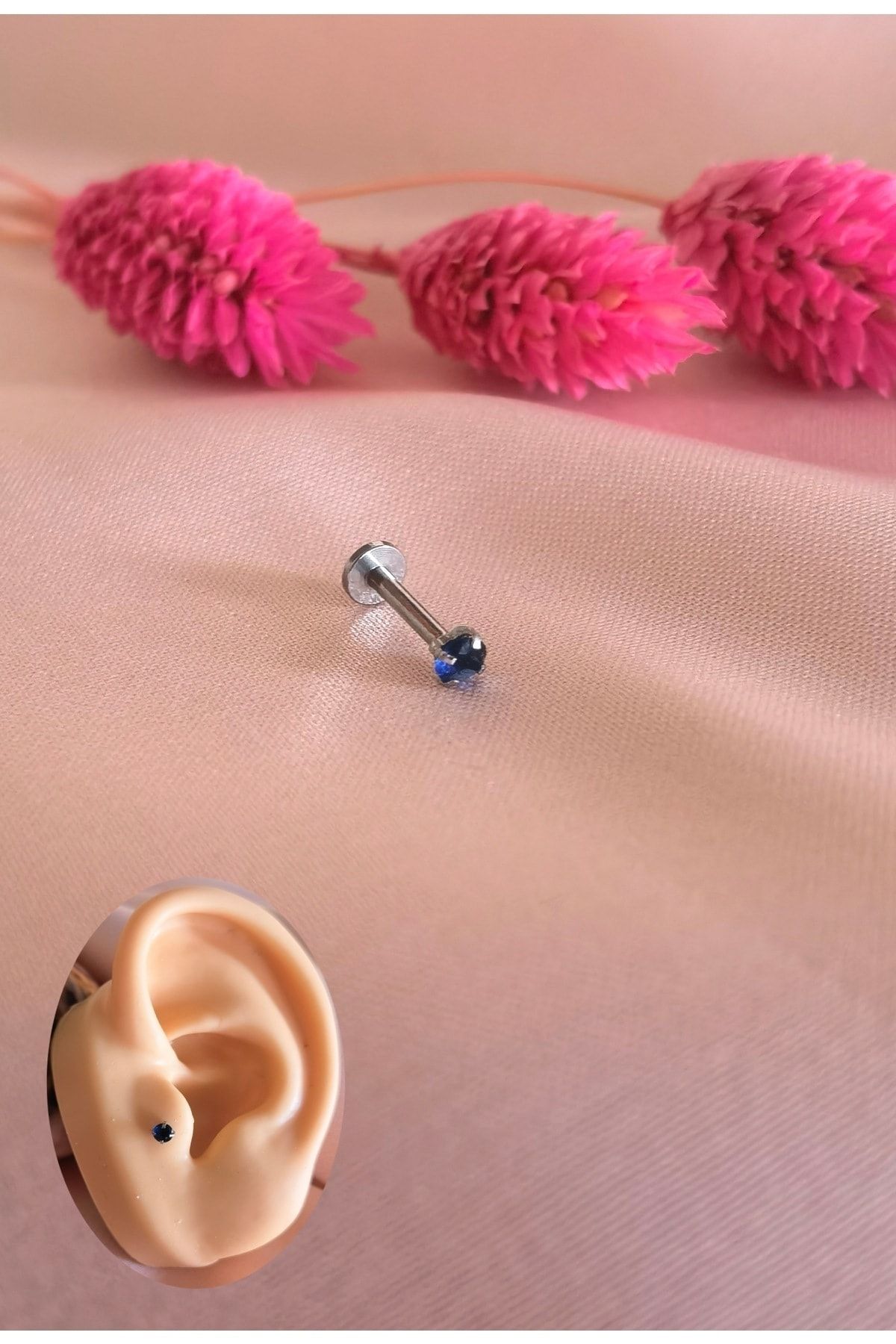 Bylin 100 SURGICAL STEEL LABRET LIP PIERCING EAR