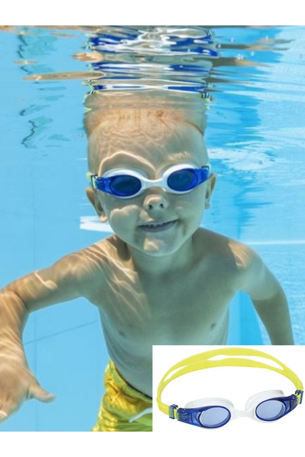 TOYFEST Wawe Children s Swimming Pool Goggles Blue Model Ages 3