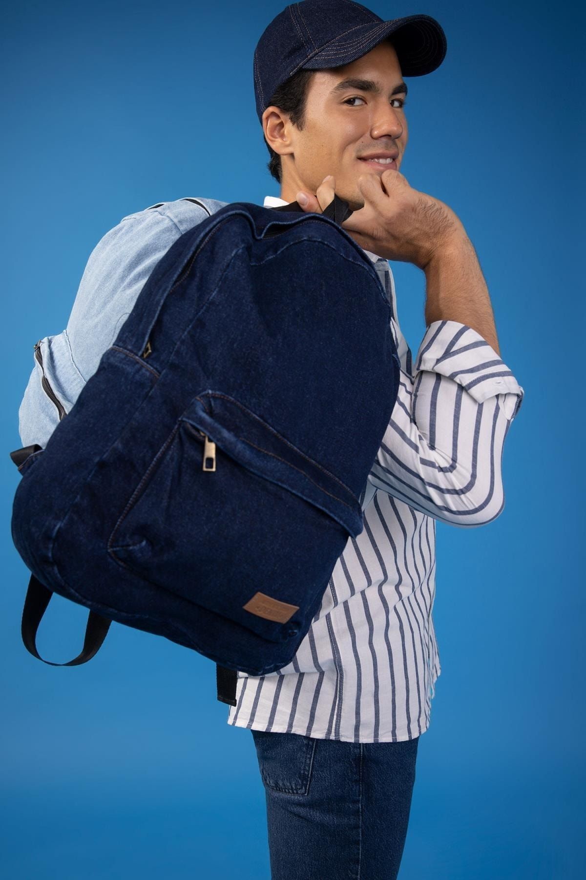 Defacto Unisex Jean School Backpack Trendyol