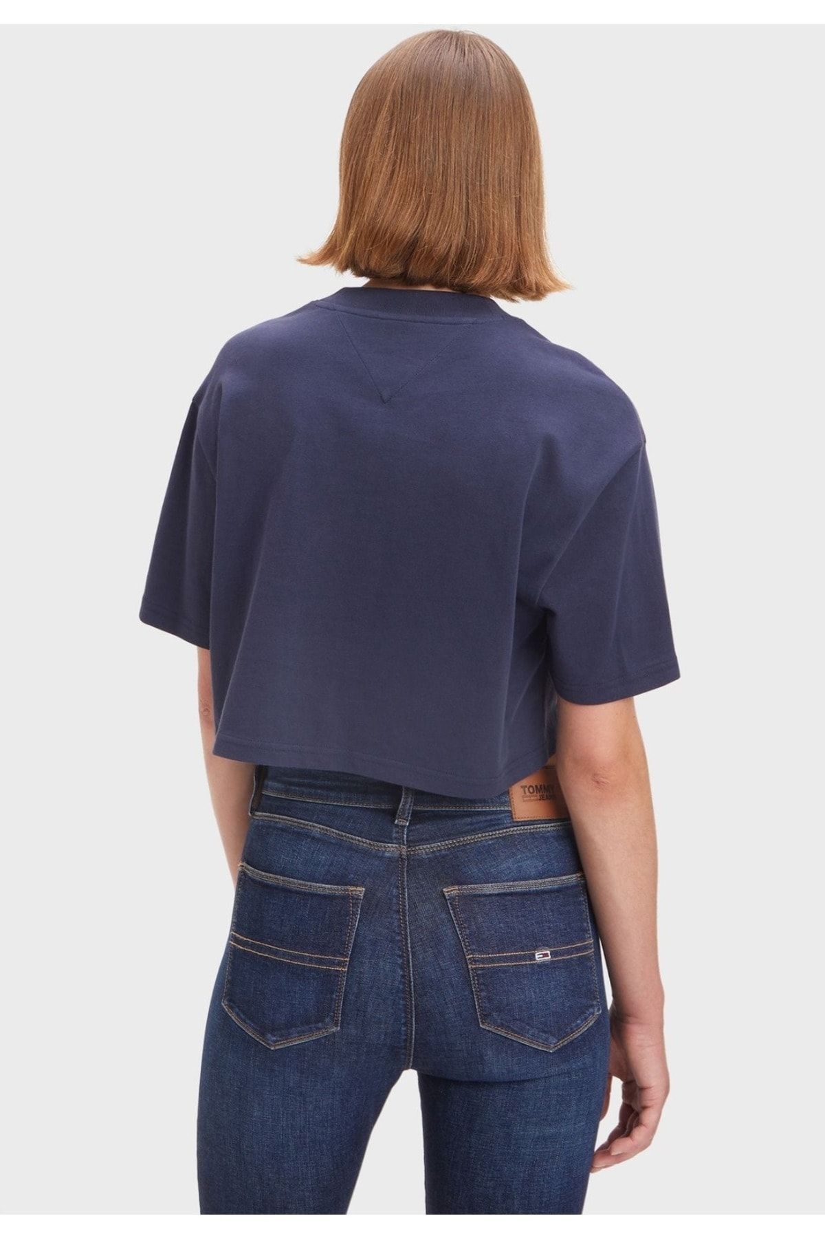 Navy blue tommy sale hilfiger crop top