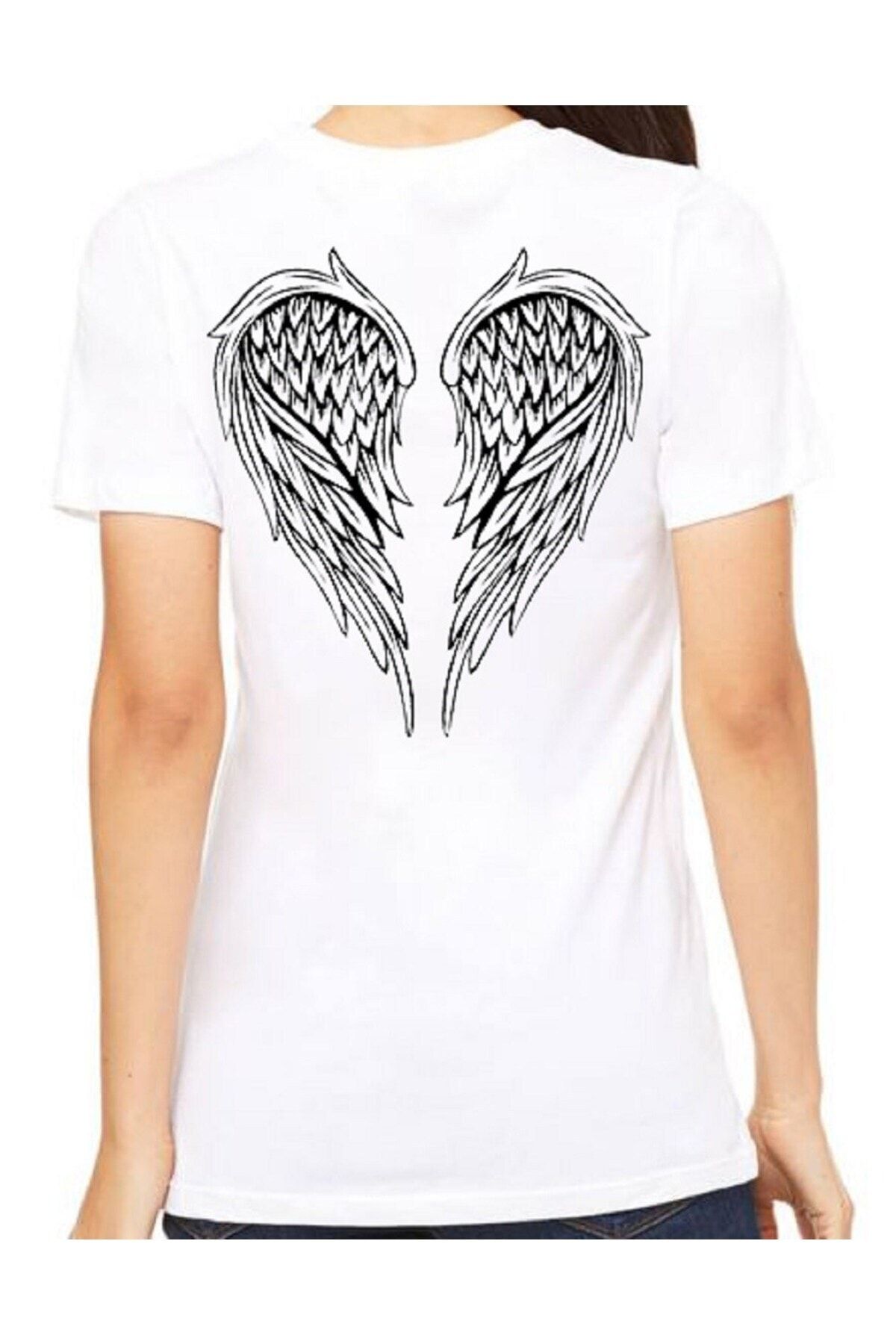 H DZ Hidz Angel Wing Back Printed T Shirt Type 1 Unisex Trendyol