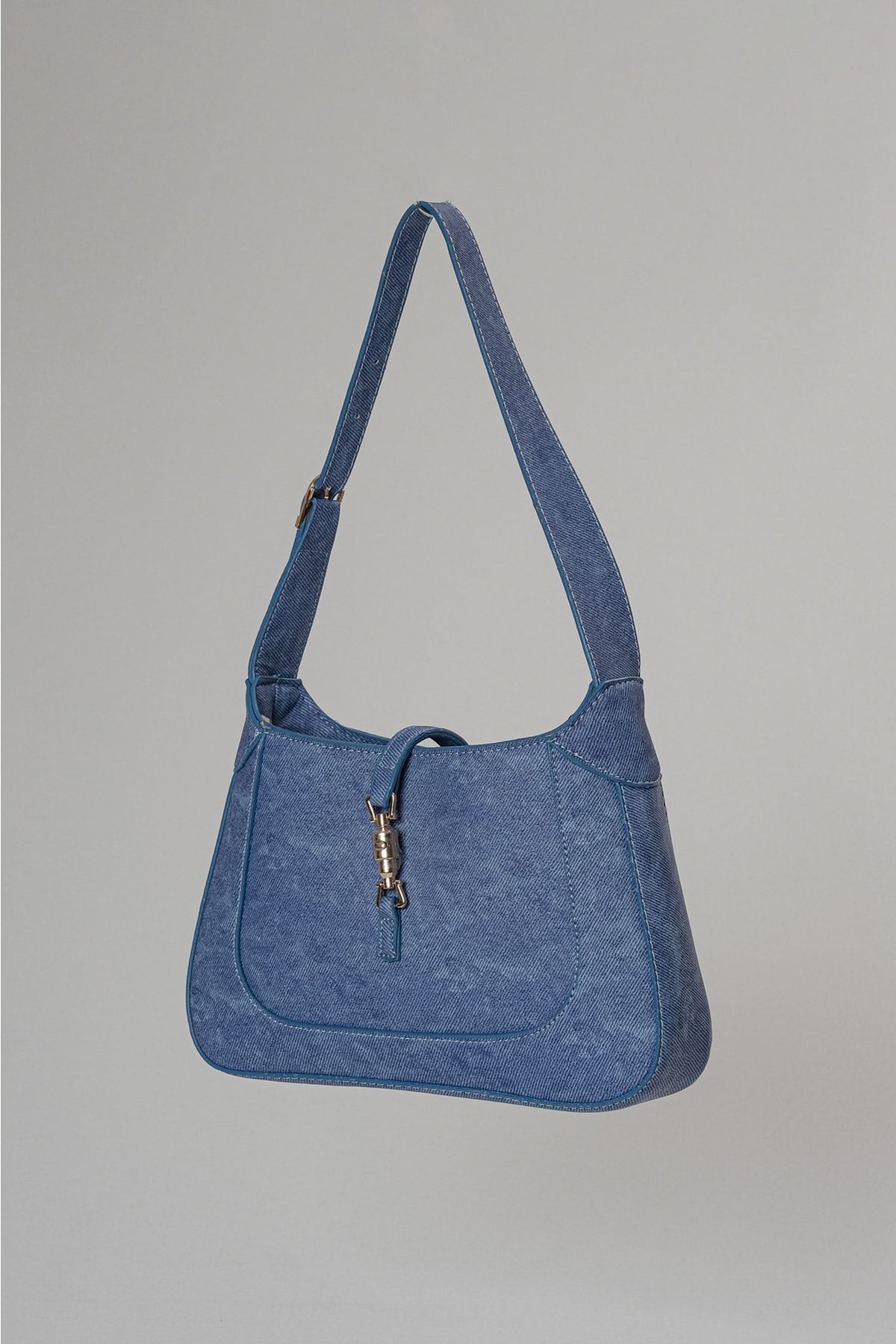 Denim blue 2025 leather handbag