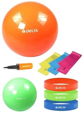 Delta 3 Adet Pilates Bandı Plates Egzersiz Direnç Lastiği Seti