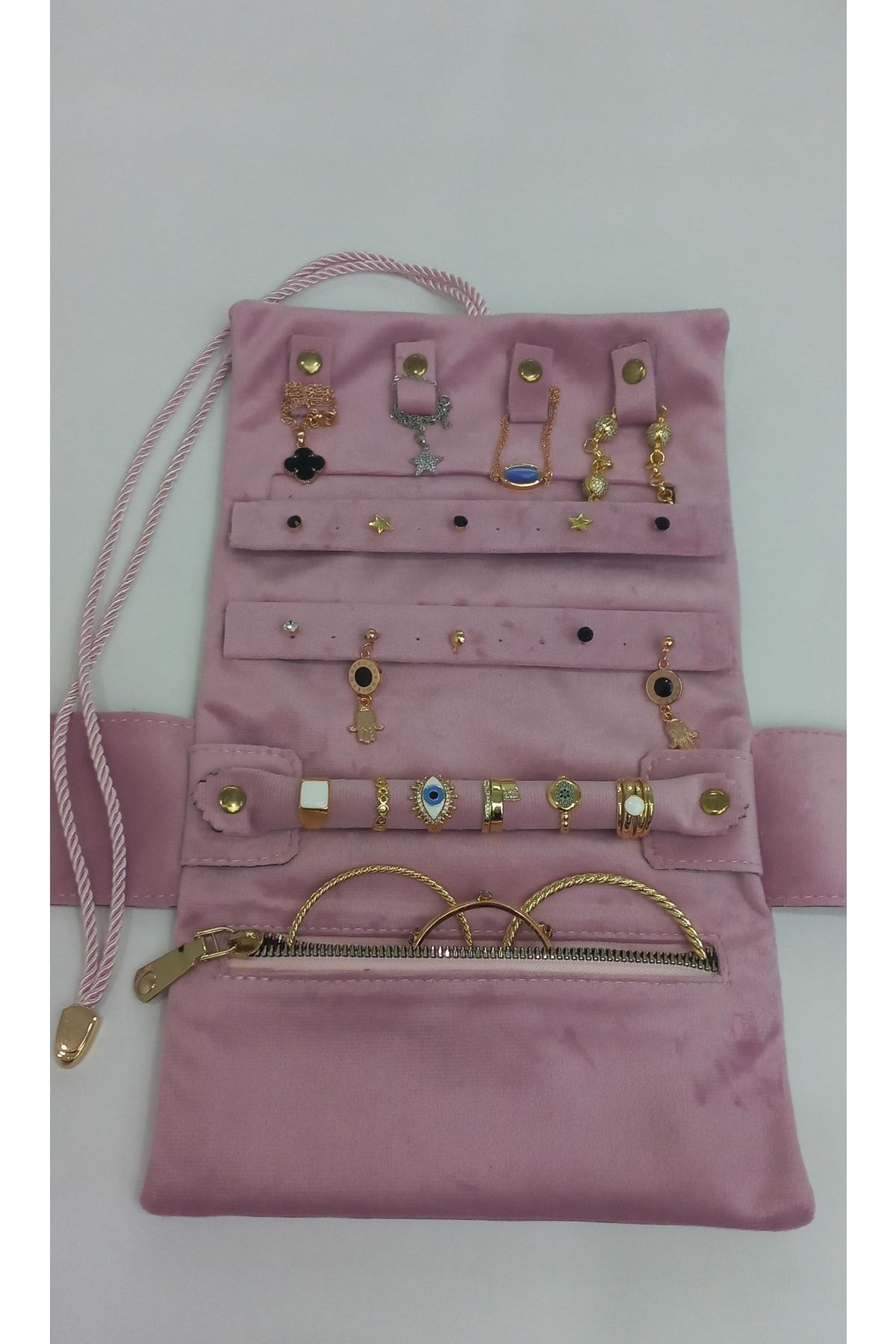 Moda fiesta Jewelry Organizer Foldable Roll Jewelry Bag Travel