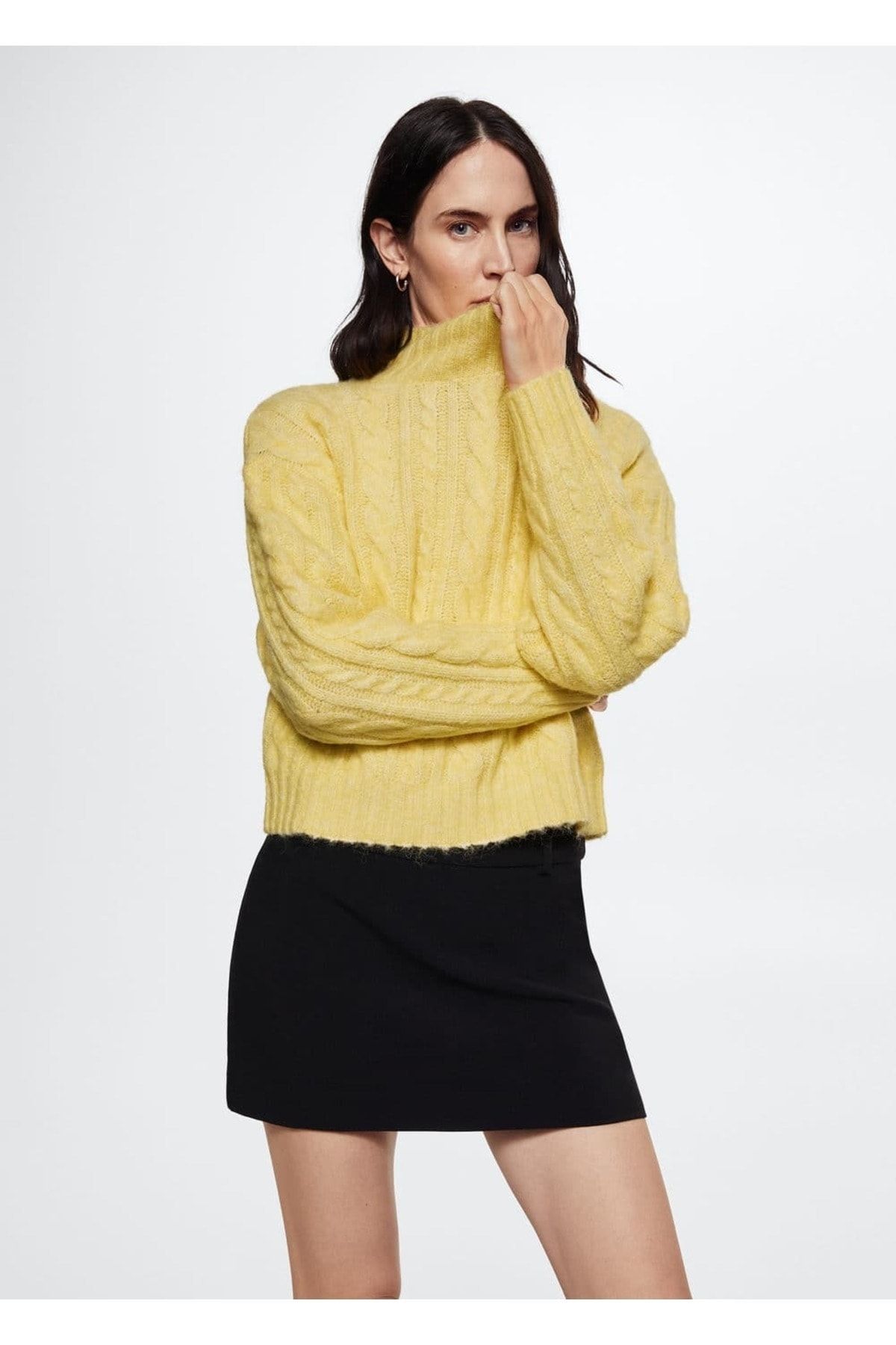 Mango yellow sweater sales
