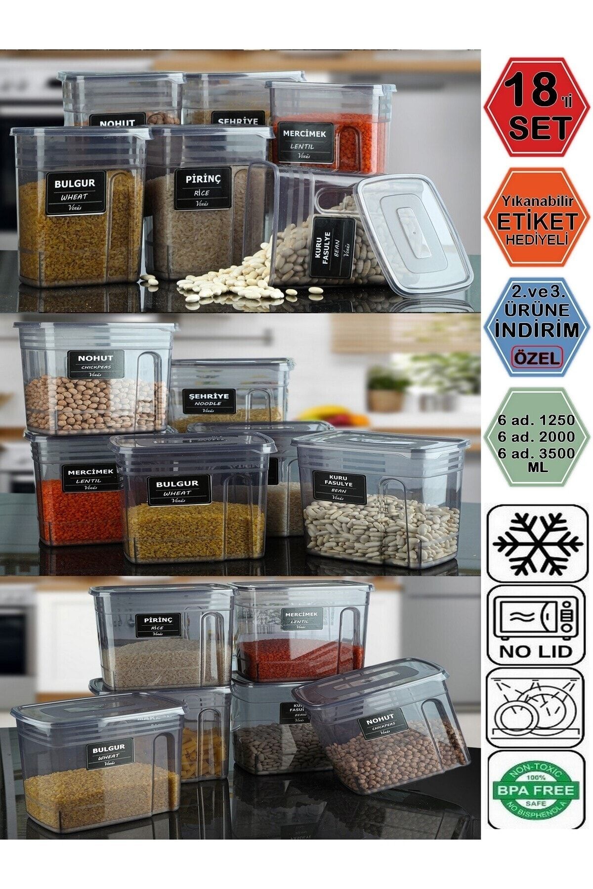 BINO | Plastic Storage Bins, Small | THE CURVE COLLECTION | Multi-Use  Organizer Bins | Storage Containers Kitchen, Pantry and Home Organization 