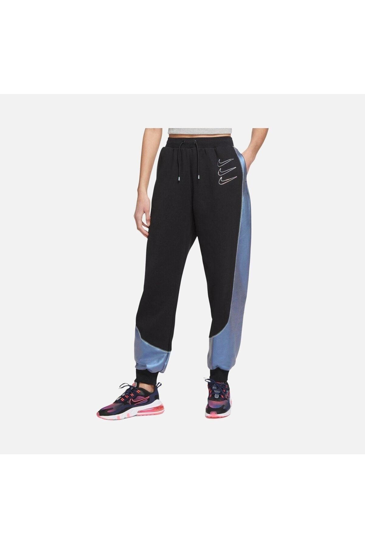 Women's nike sportswear shine fleece jogger pants deals