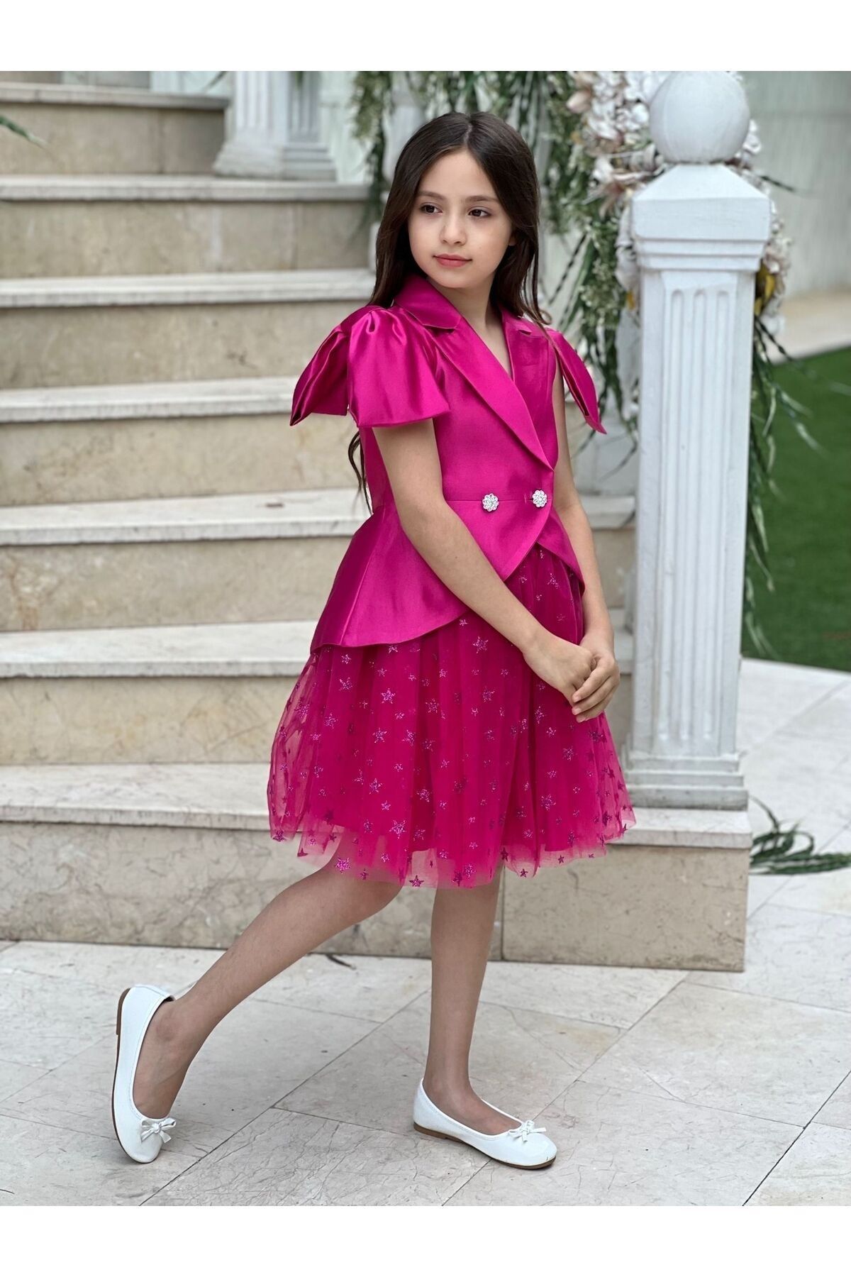 Girls pink store satin jacket