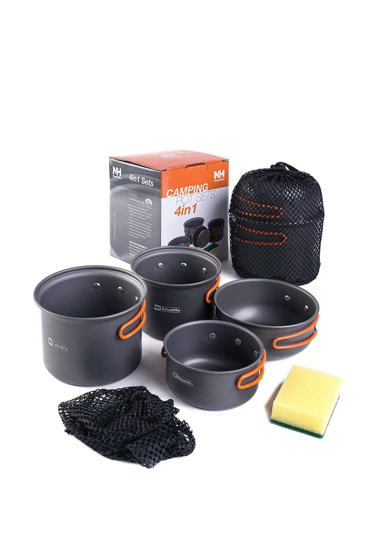 Naturehike 4 Parça Kamp Tencere Seti NH 15T401G