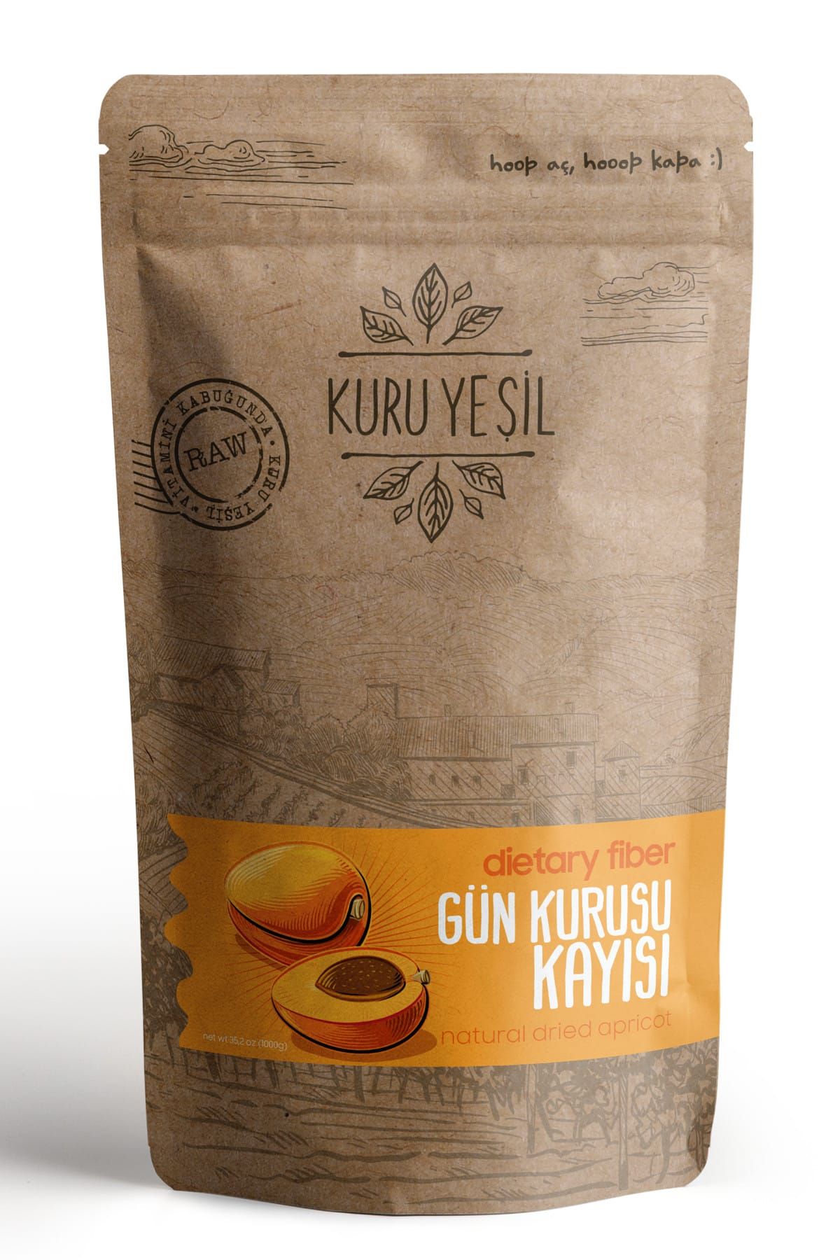 Kuru Yeşil Gün Kurusu Lokum Kayısı Jumbo 250 gr