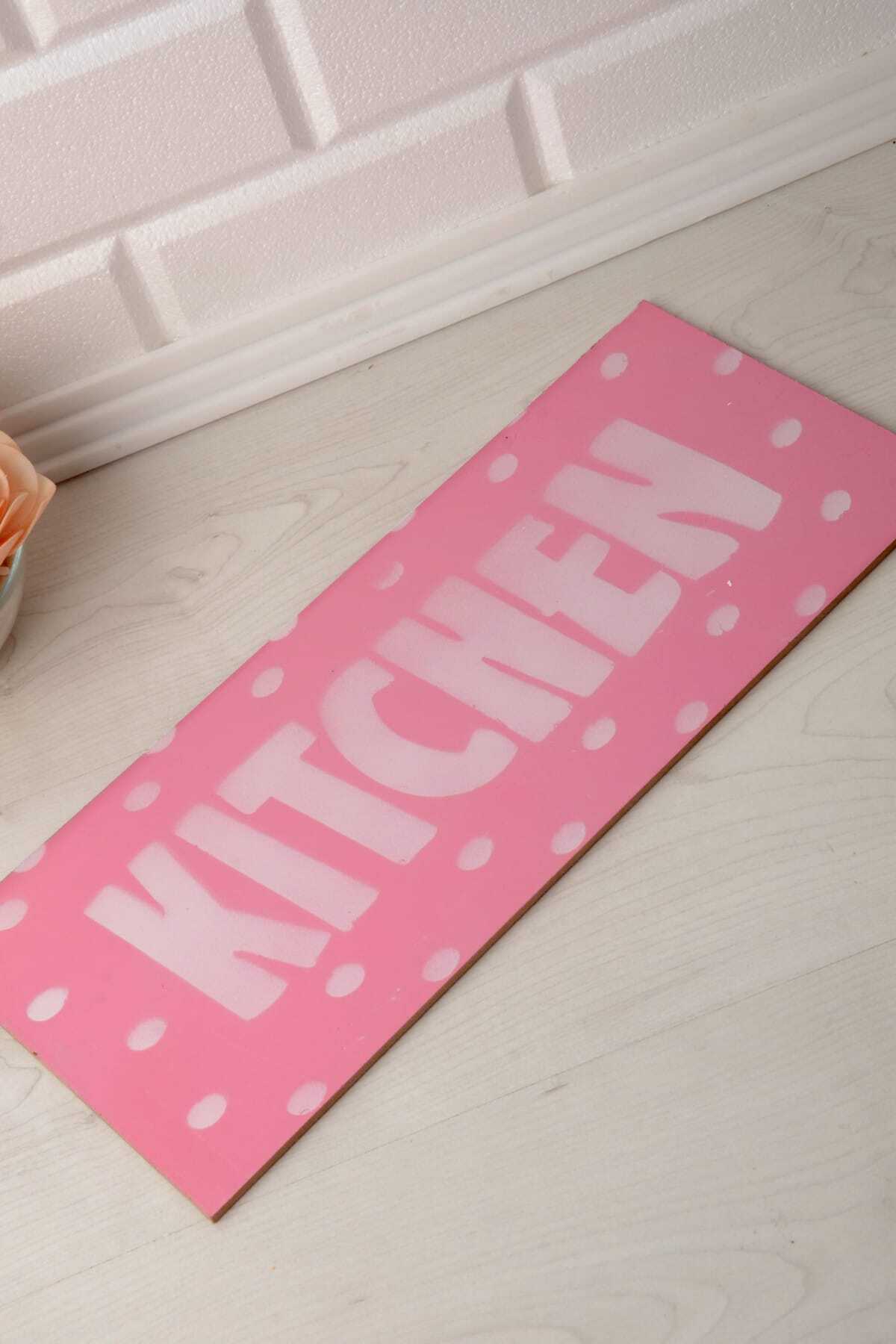 Kitchen Life Puanlı Ahşap Kitchen Tabelası