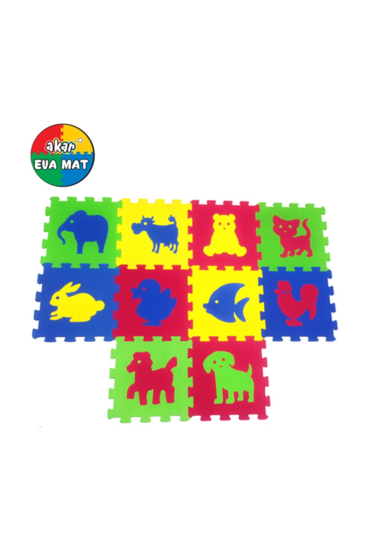AKALLI OYUNCAK Puzzle Oyun Karosu 33X33Cm 10 Mm Hayvanlar