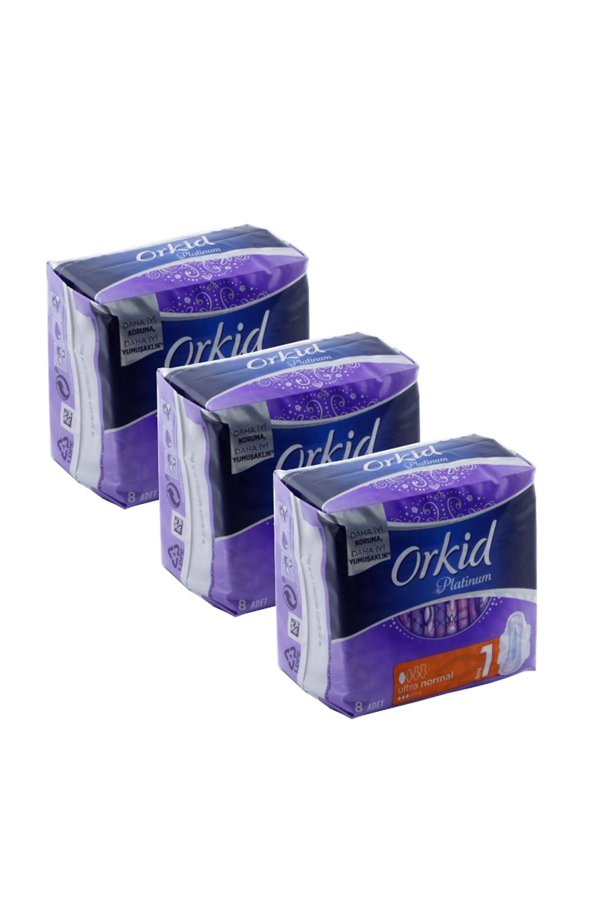 Orkid Hijyenik Ped Comfort Platınum Normal Tekli x 3 Adet