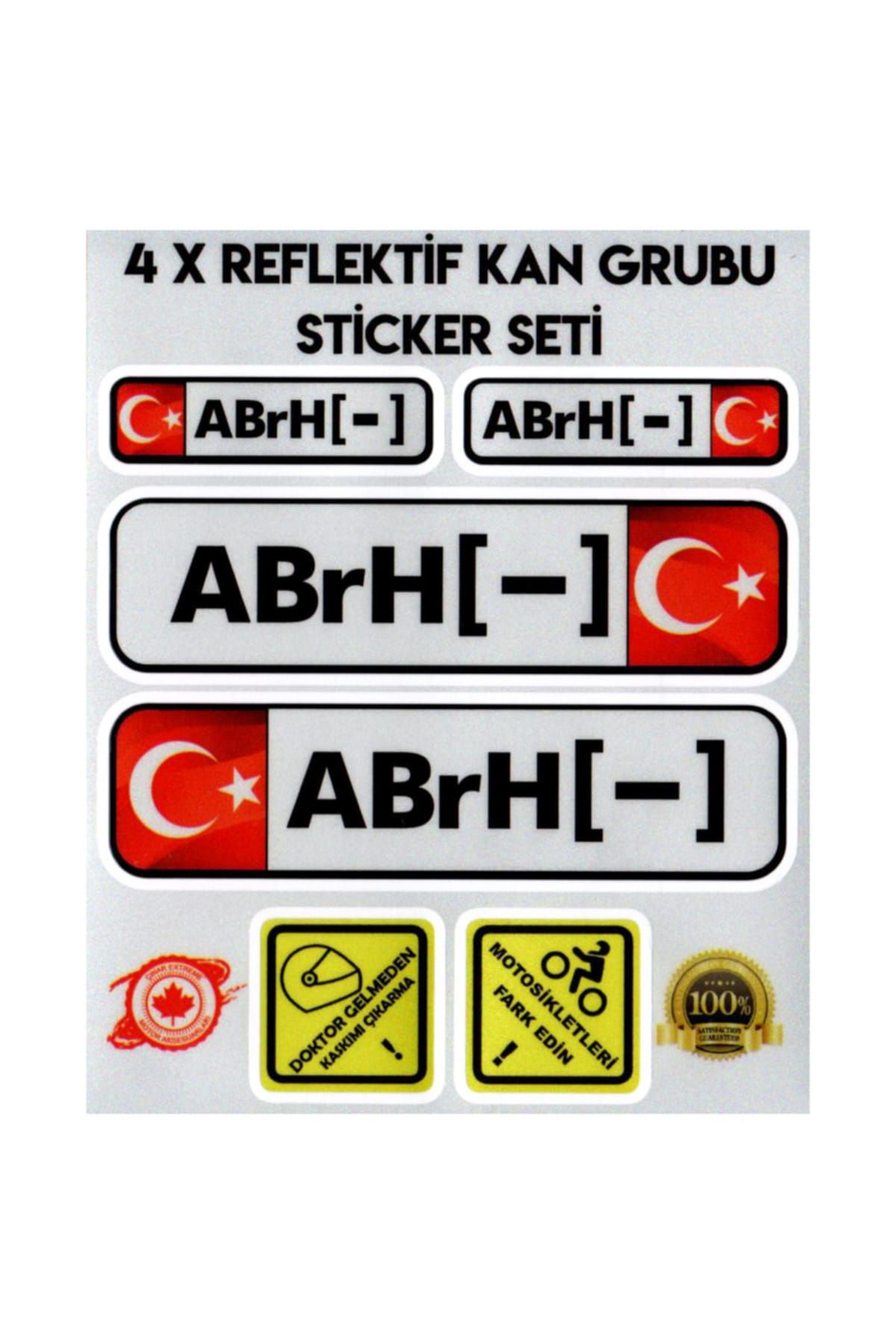 Çınar Extreme TR AB rH - Reflektif Kan Grubu Seti Sticker
