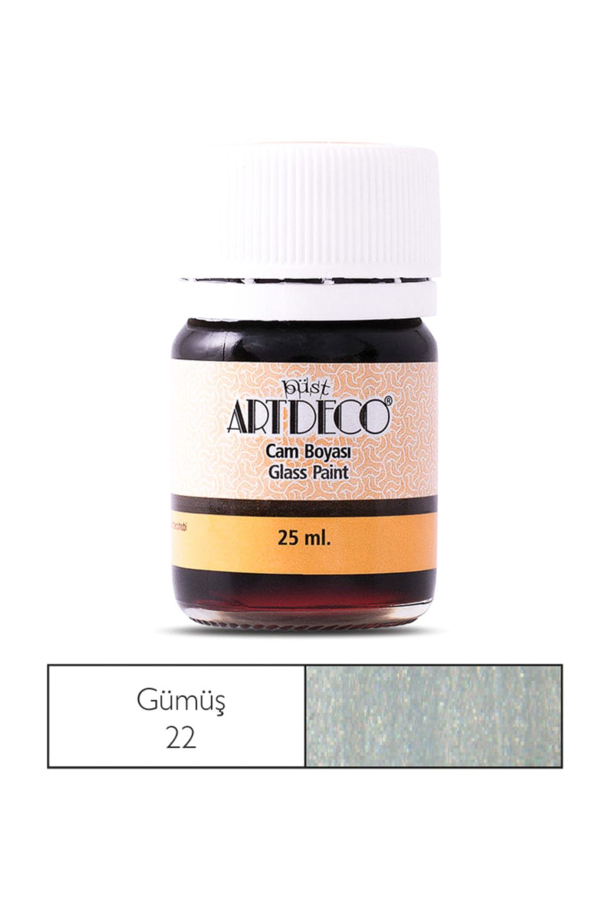 Artdeco Metalik Gümüş Cam Boyası 25ml
