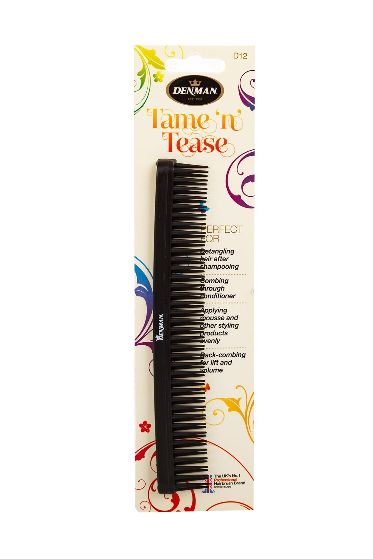 Denman Tame and Tease Saç Tarağı 17.5cm - D12 738623001011