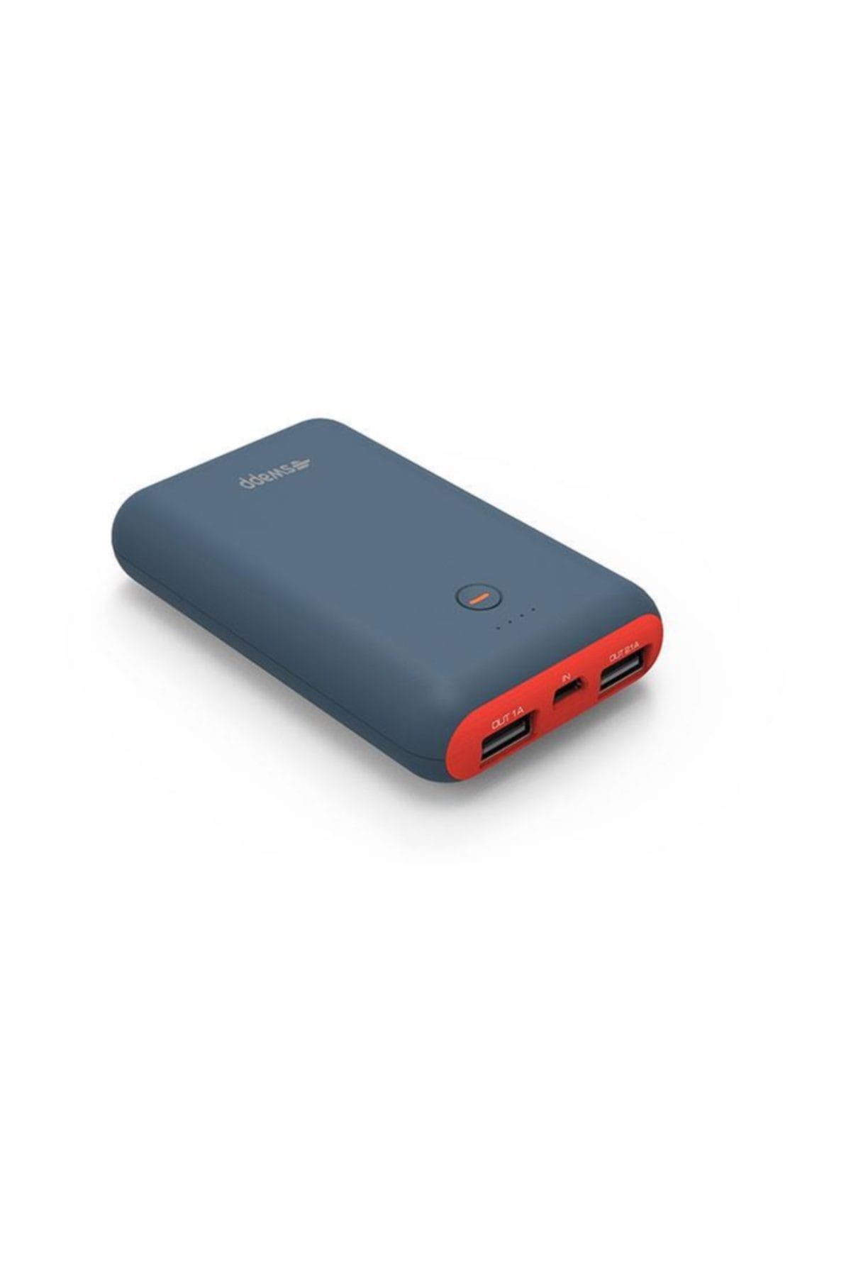 SLINK Swapp IP-S75 7500mAh Powerbank Gri/Kırmızı Taşınabilir Pil Şarj Cihazı
