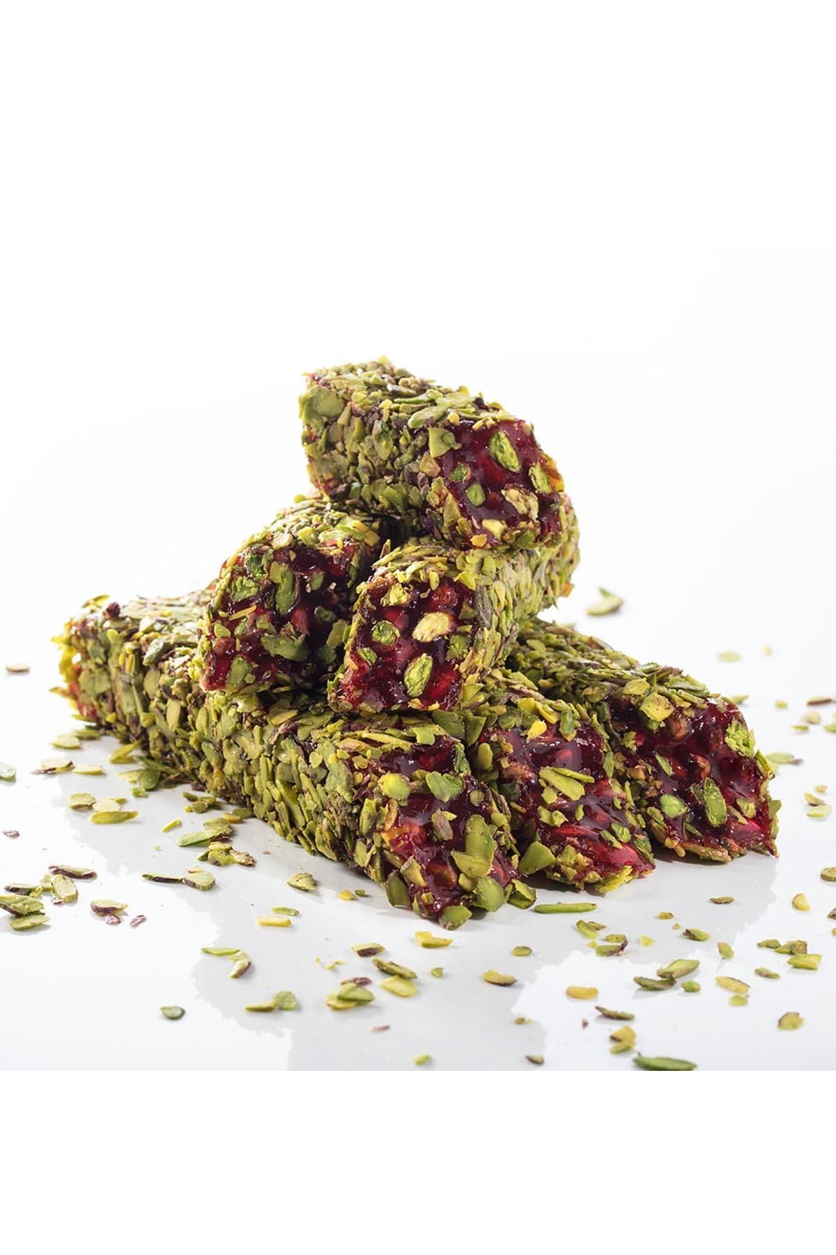 Şekerci Cafer Erol File Fıstık Kaplı Nar Aromalı Antep Fıstıklı Fitil Lokum (1 Kilogram)