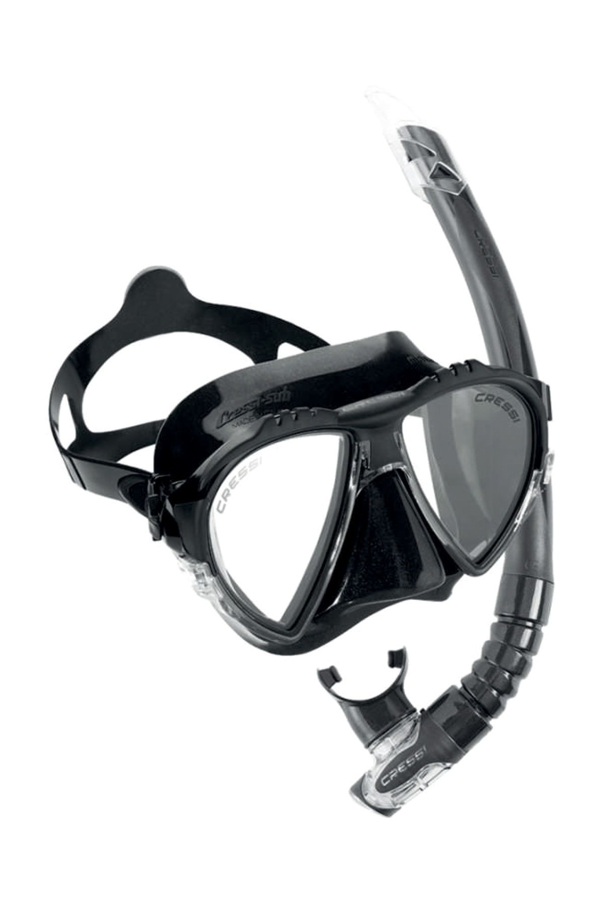 Cressi Matrix Maske Gamma Şnorkel Seti BLACK-BLACK