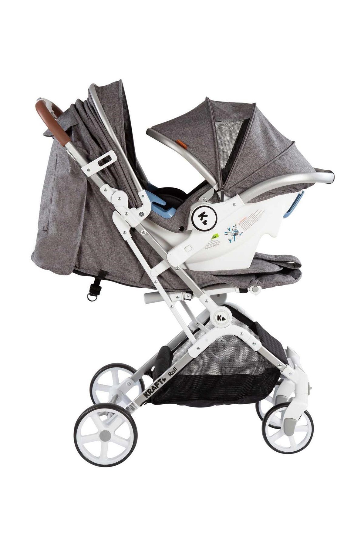 kraft roll travel sistem bebek arabasi light grey fiyati yorumlari trendyol