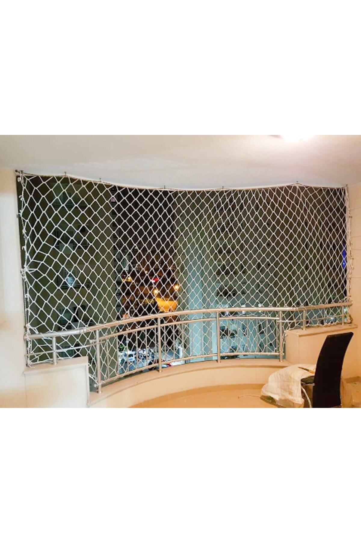 Kare Safety Balkon Merdiven Galeri Boşluğu Güvenlik Ağı Filesi 0,50 mt X 5,00 mt