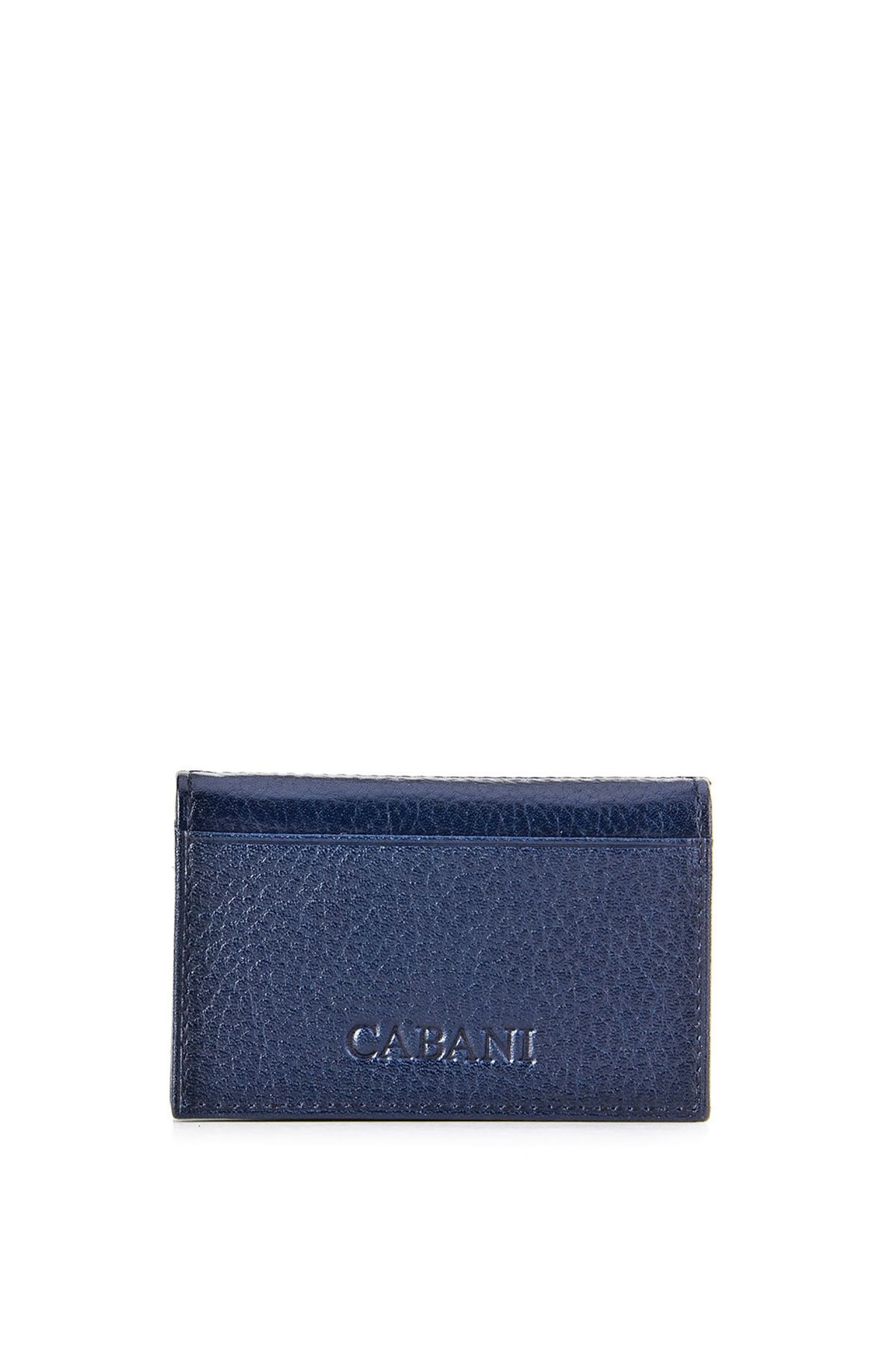 Cabani Hakiki Deri Lacivert Unisex Kartlık 9YUR63KT008L01