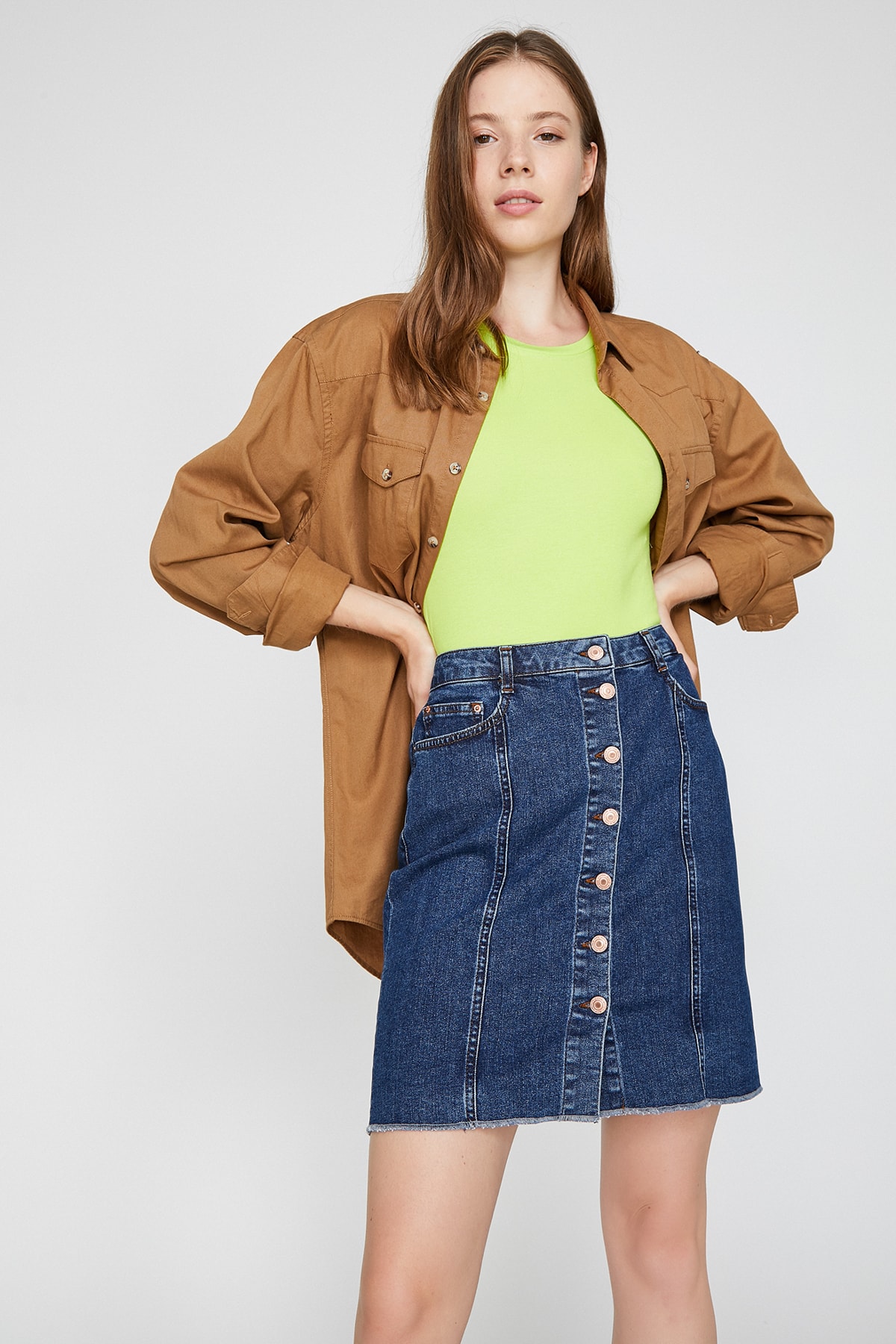 Koton Kadın Mavi Etek 0KAK77024OD